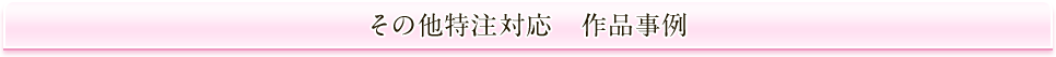 その他特注対応　作品事例